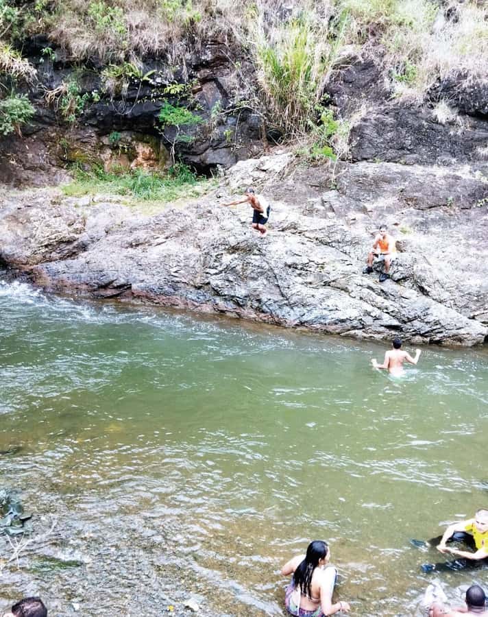 Cali: Cali River Waterfall and Great River Pools Tour - Reaching Cali Waterfall and getting in the water