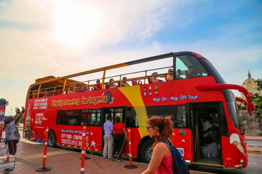 Cartagena: City Sightseeing Hop-On Hop-Off Bus Tour & Extras - Stop 1: Torre del Reloj and the old city gates
