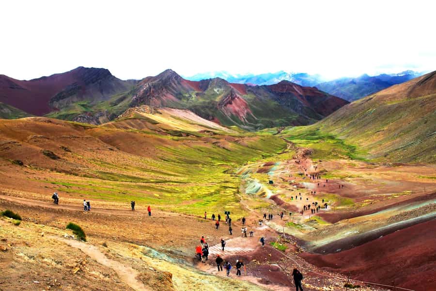 Cusco: Full-Day Rainbow Mountain & Red Valley Trekking Tour - Reaching Rainbow Mountain at 5,036 meters