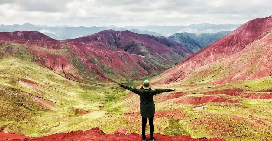 Cusco: Full-Day Rainbow Mountain & Red Valley Trekking Tour - Walking from Rainbow Mountain to Red Valley