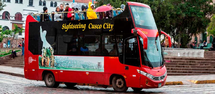 Cusco: Open-Top Bus City Tour - San Cristobal Temple and the Colcampata Inca wall