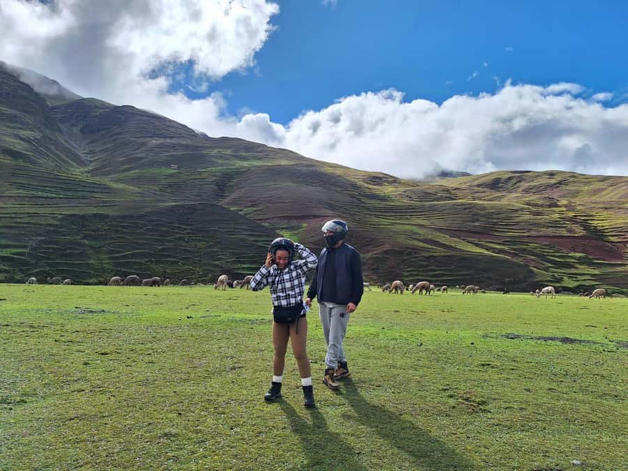 From cusco: Rainbow Mountain ATV Tour with meals - Riding back, then lunch in Cusipata