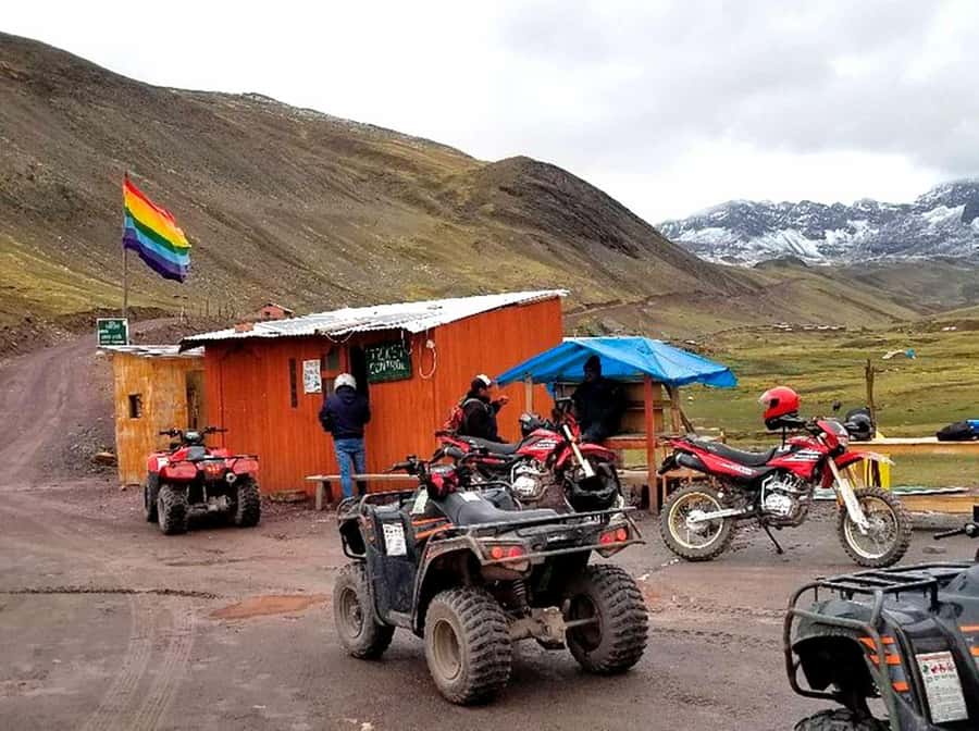 From Cusco: Rainbow Mountain in ATV Quad Bikes + meals - Lunch back near the roadhead