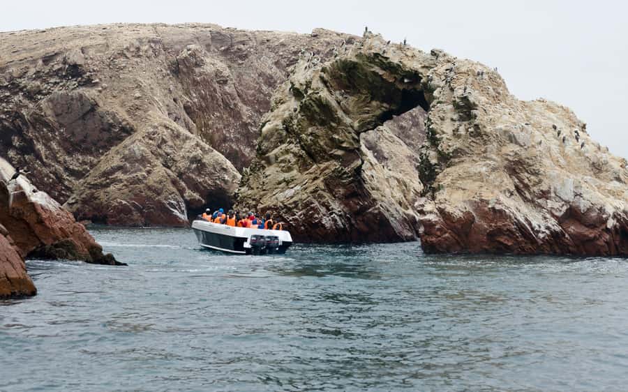 From Huacachina: Ballestas and Paracas Reserve - GROUP TOUR - The Candelabro and the two-hour Ballestas boat ride