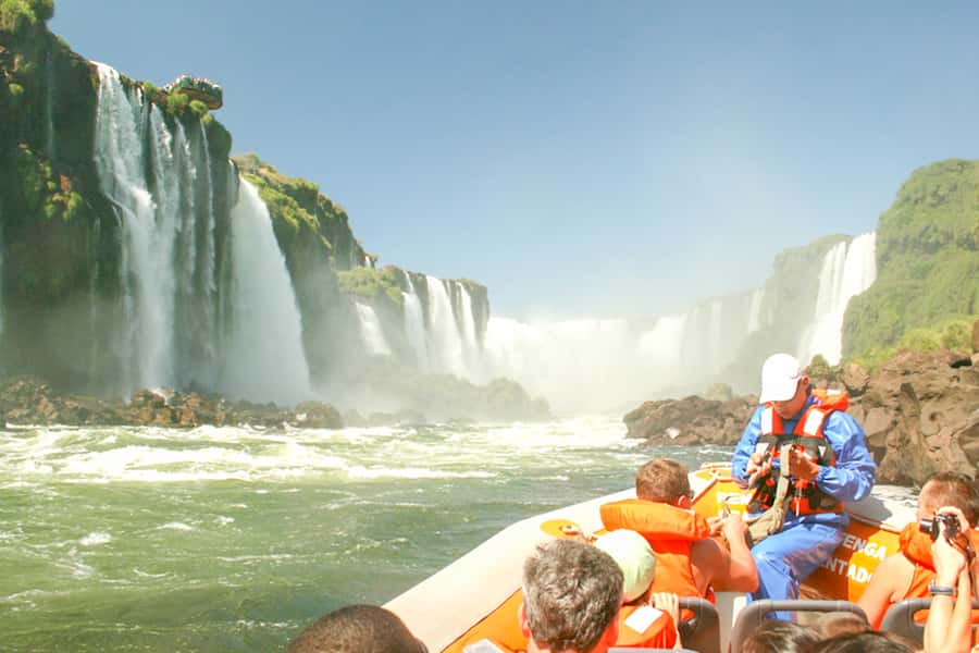 From Puerto Iguazu: Brazilian Falls with Boat Adventure - Macuco Safari and the rush of the river