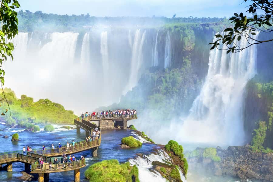 From Puerto Iguazu: Brazilian Side of the Falls with Ticket - The 1-kilometer trail builds toward Devil’s Throat