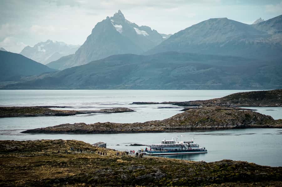 From Ushuaia: Beagle Channel Catamaran Tour - Cormorants and the SS Monte Cervantes