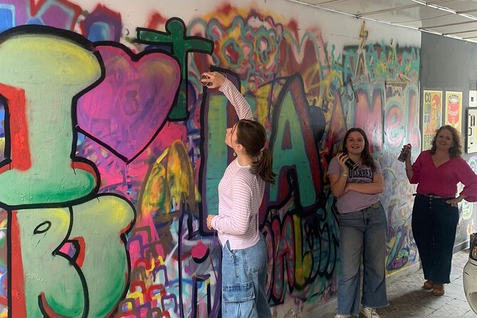 Fun Graffiti Workshop: The Art of Aerosol and Color - The opening routine: warm up, shake, and watch the can become a pen