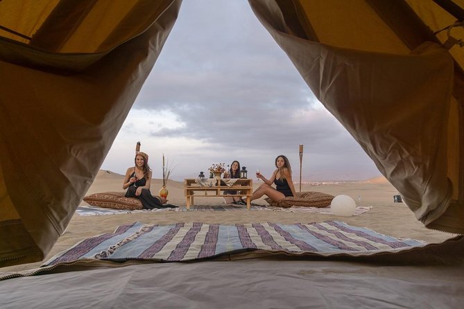 Glamping in Huacachina Desert - Duna Camp after dark