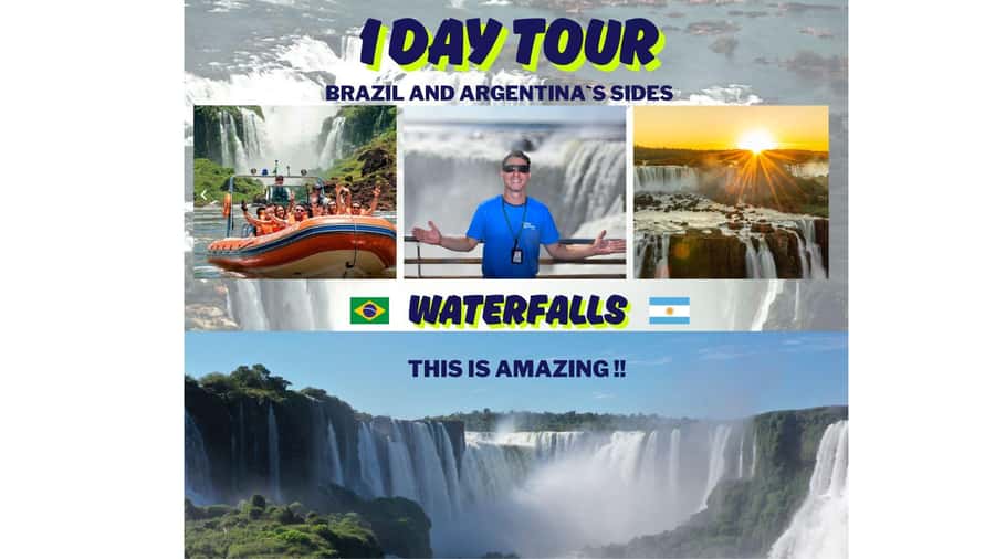Iguassu Waterfalls: 1 Day Tour Brazil and Argentina's sides - The Brazilian park and its wide-angle view