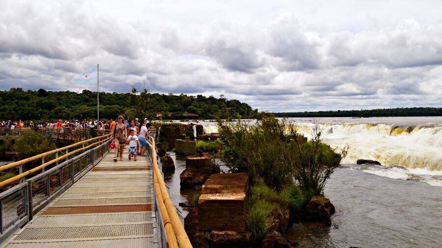 Iguazu Falls Argentinean Side from Puerto Iguazu - The Upper Path, with Tres Hermanas and Bosetti