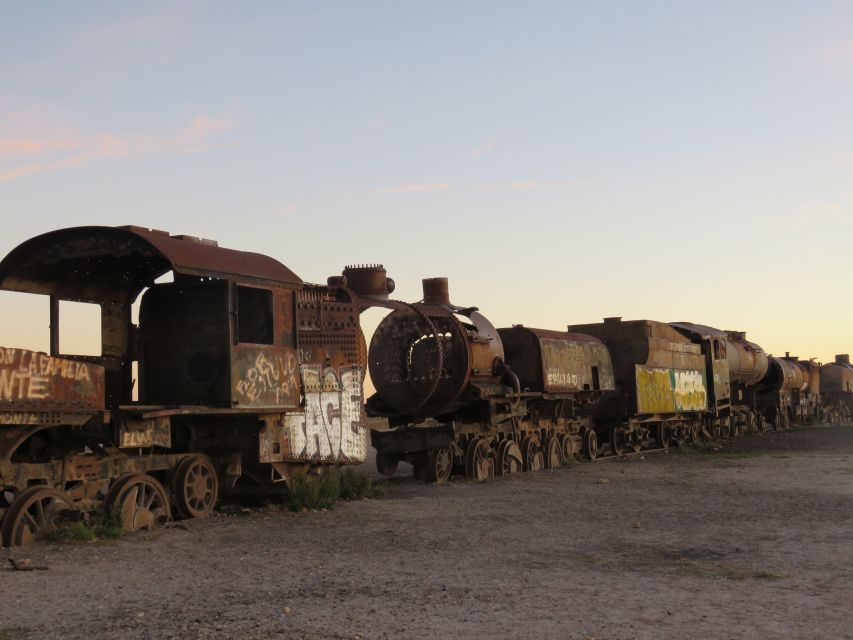 La Paz: Uyuni Salt Flats Tour by Bus - Old locomotives at the train cemetery