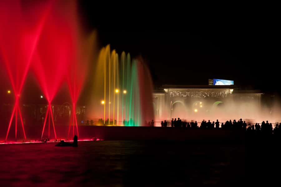 Lima: Magic Water Circuit with Dinner - Seeing the Magic Water Circuit at night