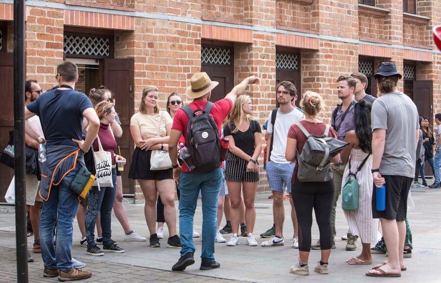 Medellin Historic Walking Tour - El Hueco and the National Palace Mall