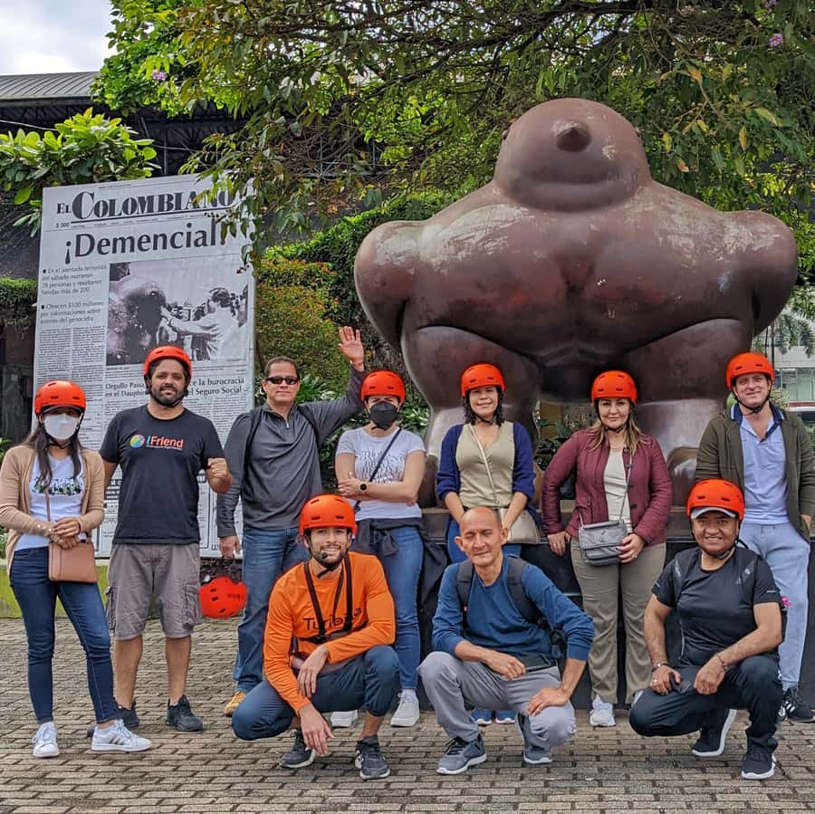 Medellín: History & Local Life Essentials Tour on an E-Bike - San Antonio Park and the meaning of Botero’s work