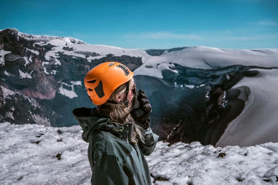 Pucón: Villarrica Volcano Climb - Crampons, ice axes, and the upper snow route