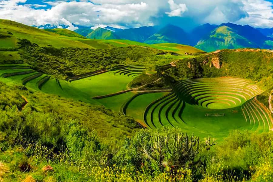 Sacred Valley: Maras & Moray by Quad Bike from Cusco - Seeing the Maras salt mines from the viewpoint