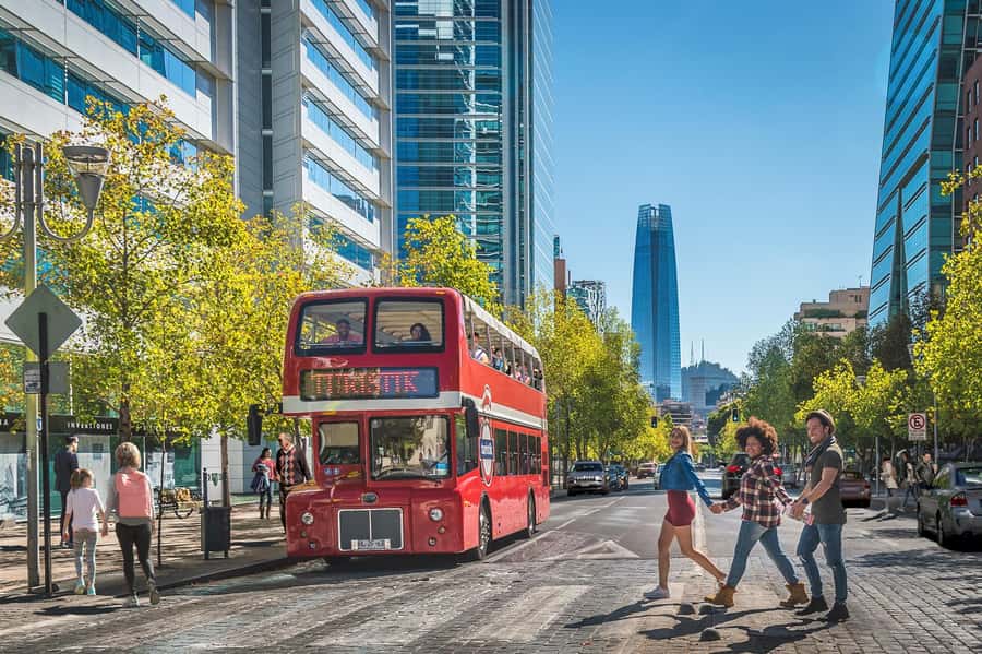 Santiago: 2-Day Hop-On Hop-Off Bus Ticket and Cable Car - Taking the cable car up San Cristóbal Hill