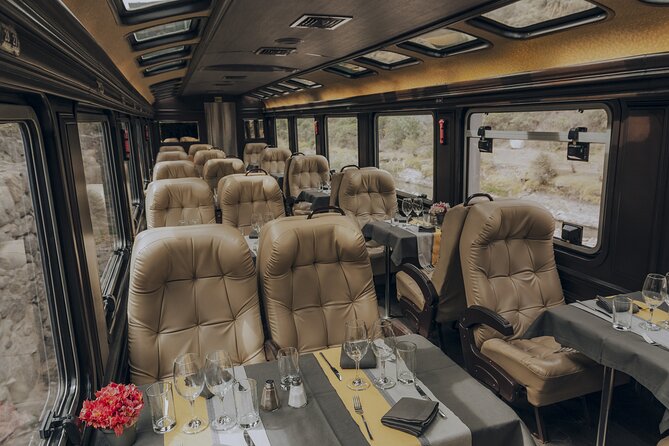 The First Class Machu Picchu Train by Inca Rail - Traditional touches and a festive onboard mood
