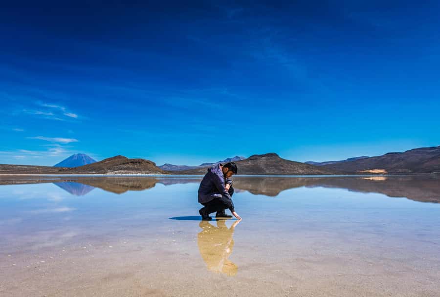 Tour to the Salinas Lagoon and National Reserve in Arequipa - Salinas Lagoon and the mirror effect